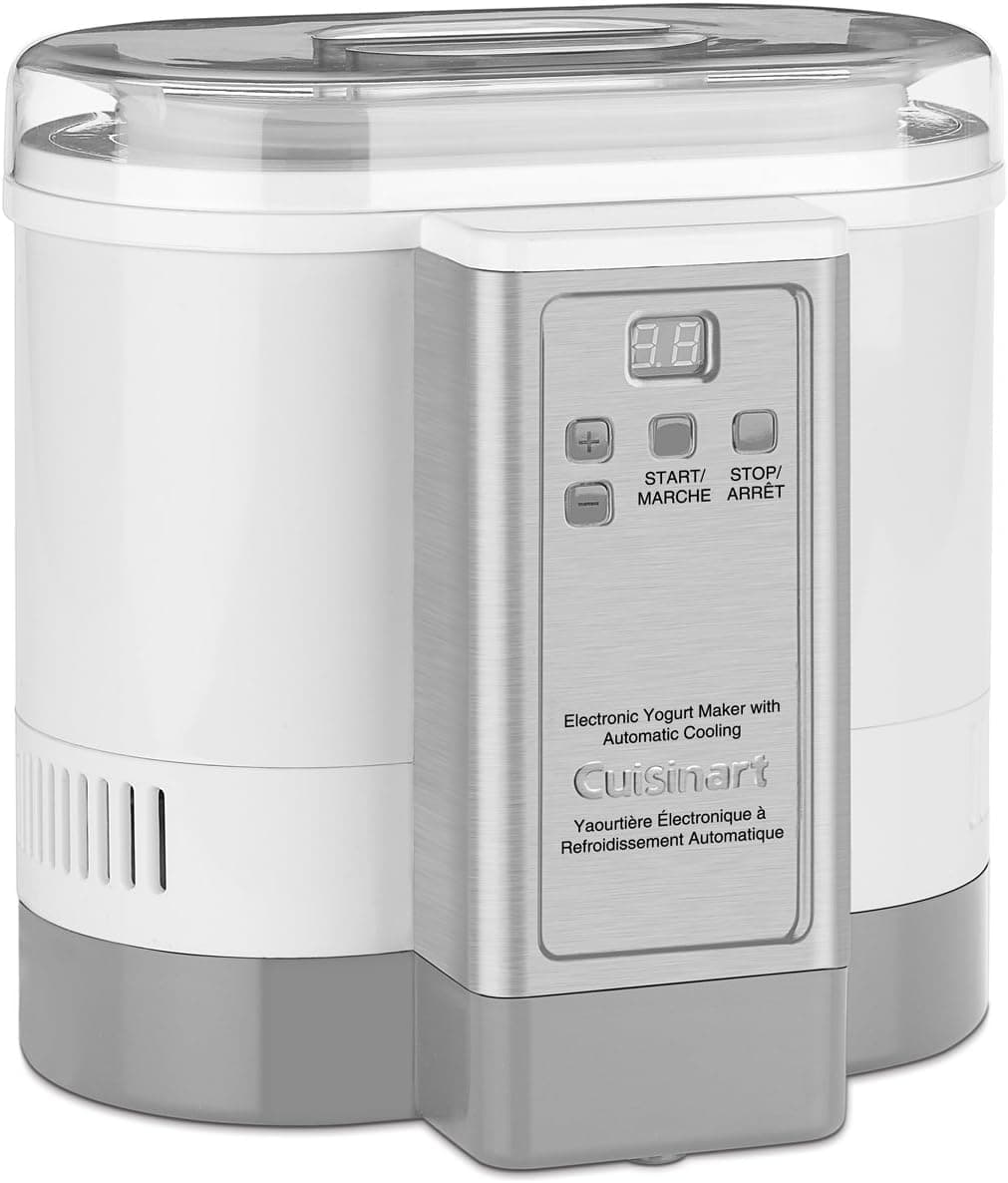 Cuisinart CYM-100 Electronic Yogurt Maker with Automatic Cooling, 1.5L Jar Capacity