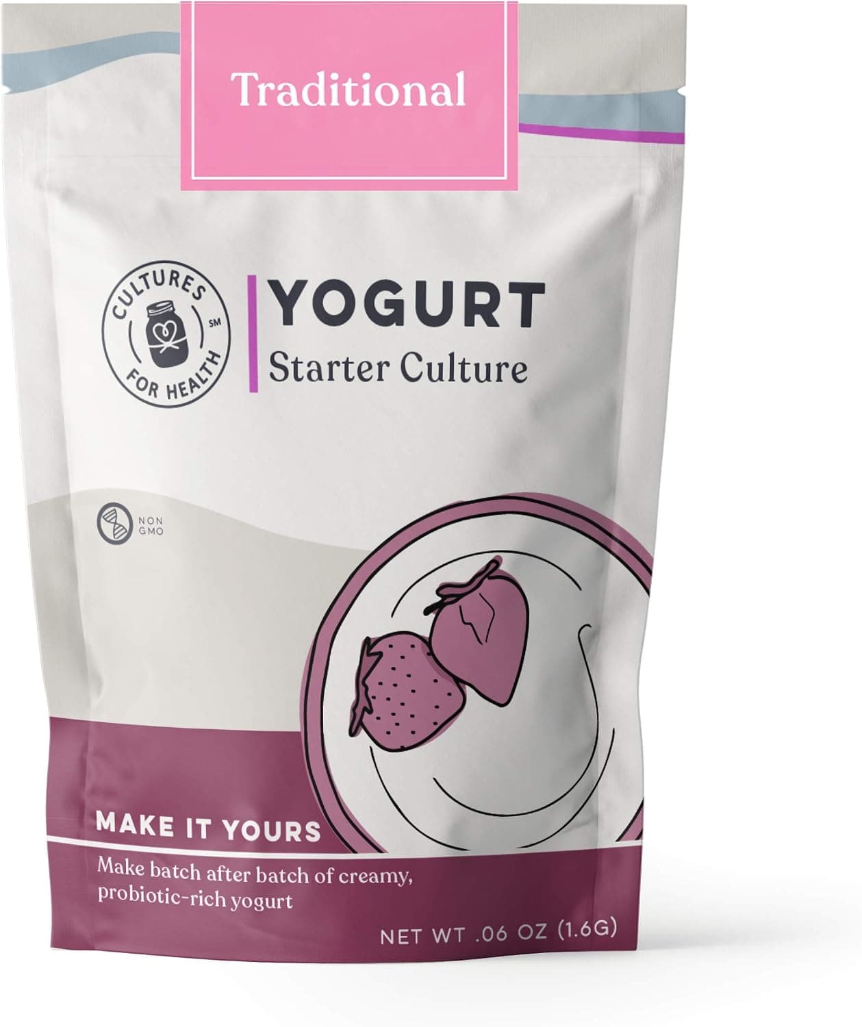 Cultures for Health Traditional Yogurt Starter Culture, 4 Direct-Set Packets