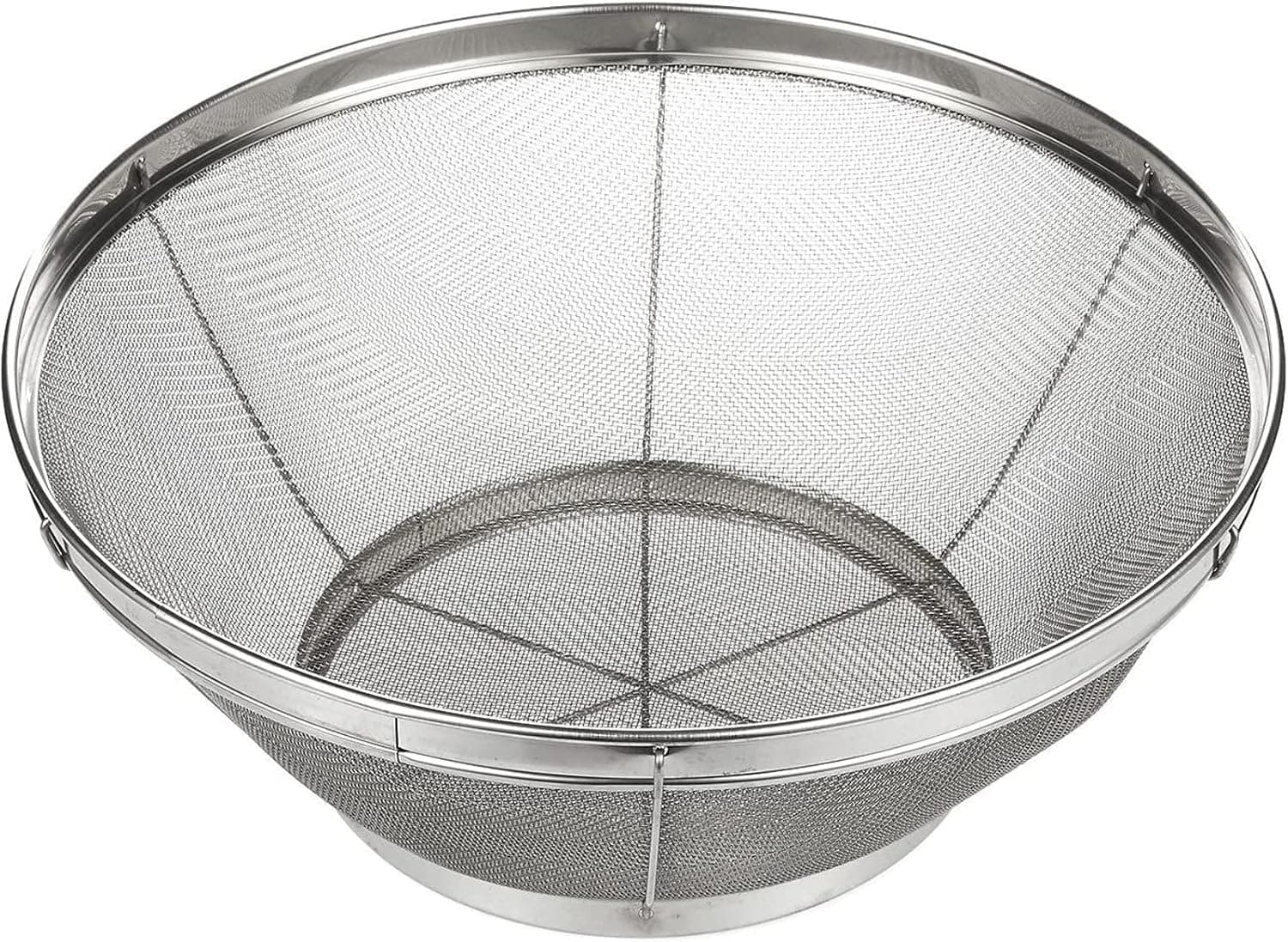 Juvale Stainless Steel Fine Mesh Strainer - Durable Rust-Resistant Mesh Colander with Ergonomic Handle, 11 x 4 in, Silver