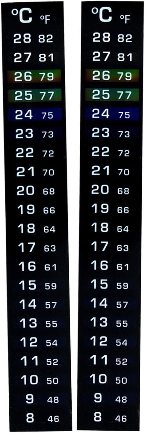 Box Brew Kits Fermenter Adhesive Crystal Strip Thermometer 46-82F Pack of 2 for Kombucha Beer Wine