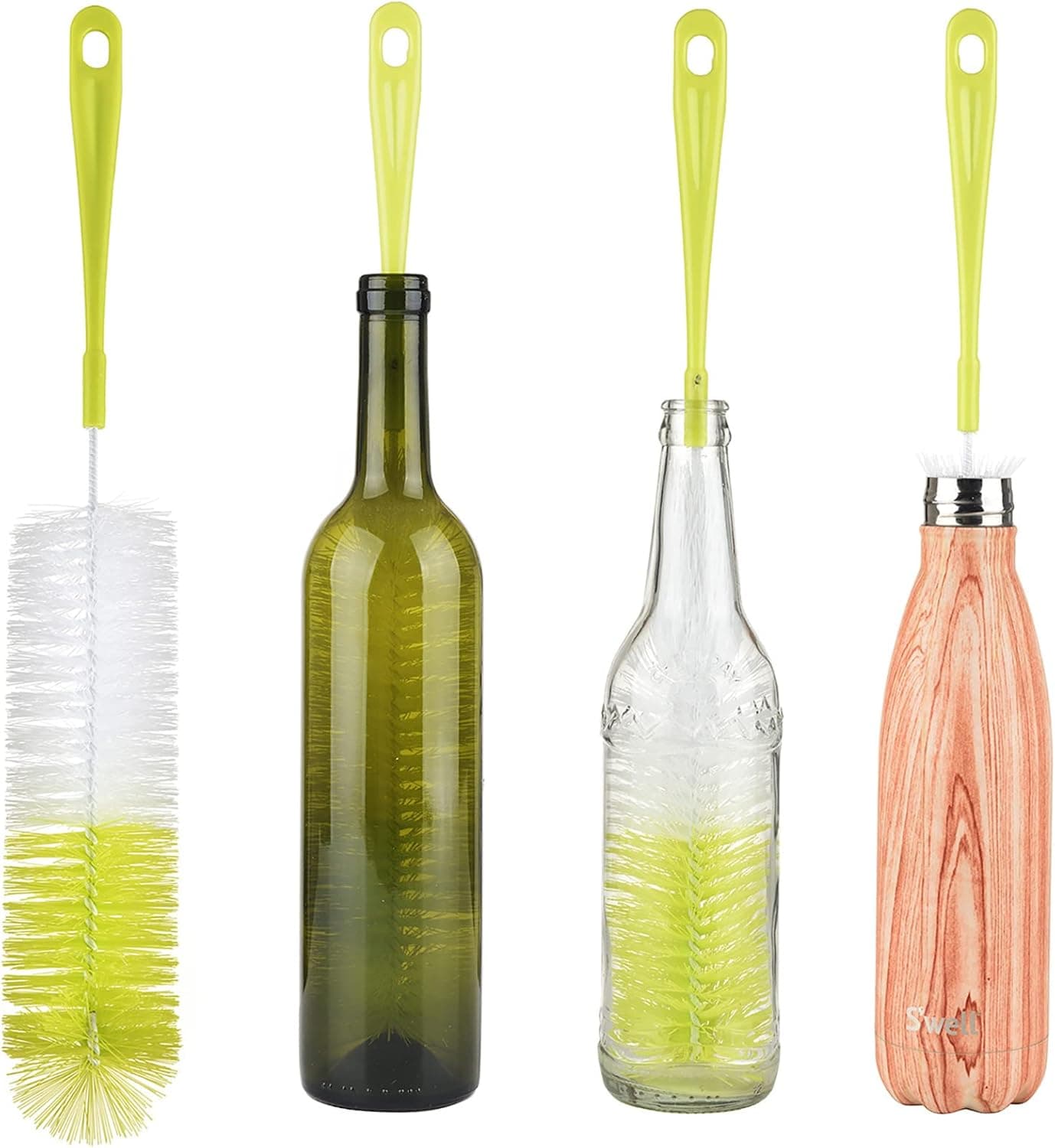 ALINK 16 Inch Long Bottle Brush Cleaner for Wine, Beer, Thermos, Kombucha and Long Narrow Neck Bottles