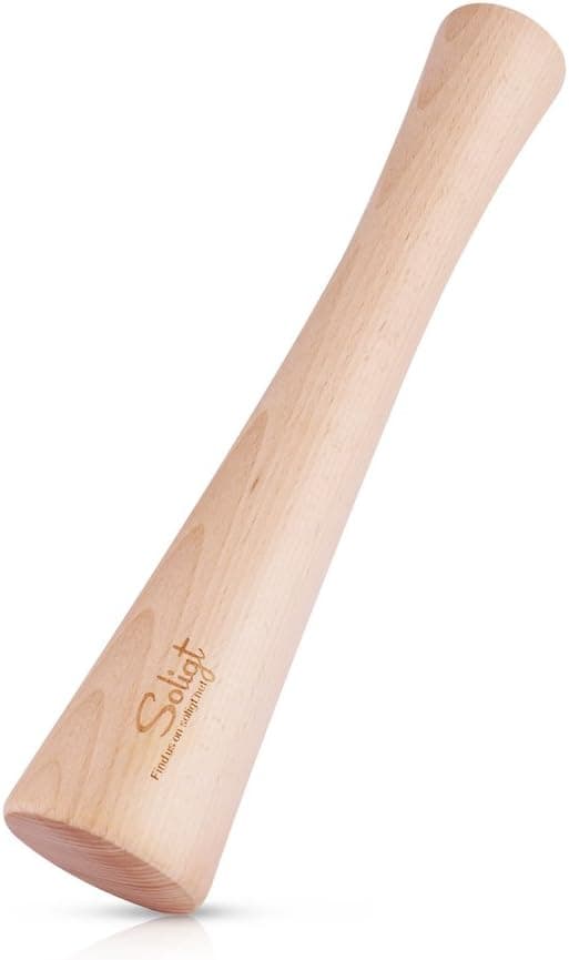SOLIGT 12 inch Sauerkraut Pounder for Mason Jars Vegetable Fermentation One Piece of Solid Wood