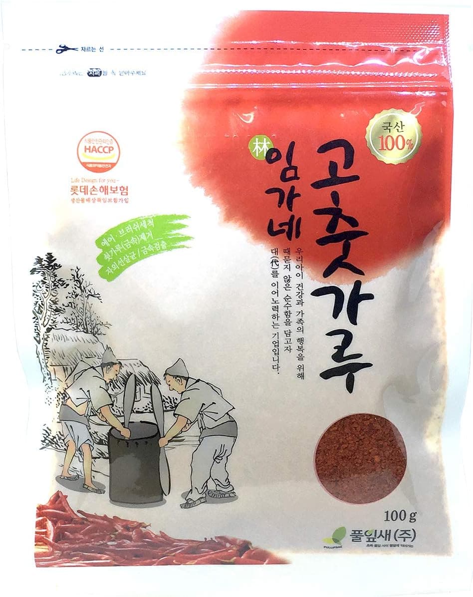 Korean Origin Dried Red Pepper Powder Gochugaru Kimchi Spicy Chili Flakes 100g (3.5oz)