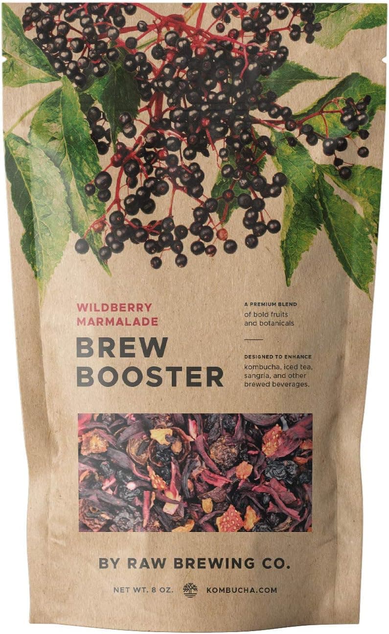 Kombucha.com Wildberry Marmalade Brew Booster - Elderberry, Currant and Strawberry Blend with Hibiscus, 8 Ounce