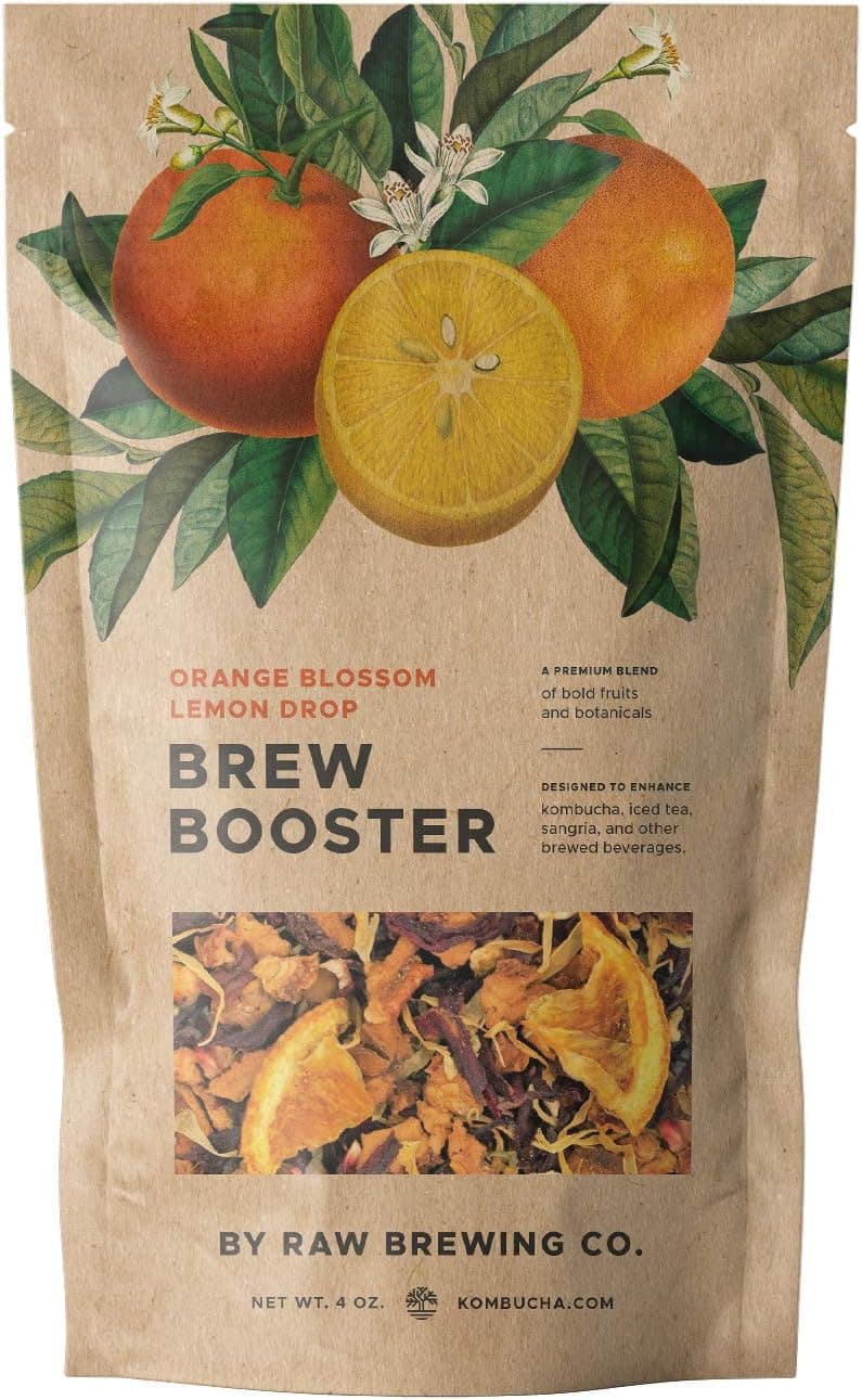 Kombucha.com Orange Blossom Lemon Drop Brew Booster - Premium Botanical Flavor Enhancer, 4 Ounce