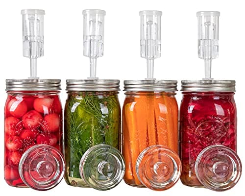 Fermentation Kit, Stainless Steel Fermenting Lids for Wide Mouth Mason Jars