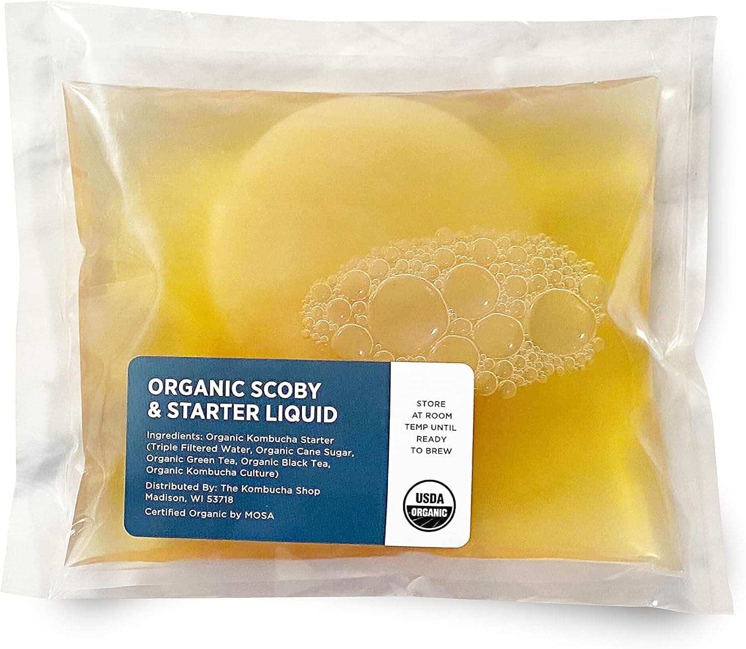 Urban Kitchen Organic SCOBY Kombucha Starter Kit with Live Culture for Brewing Kombucha Tea