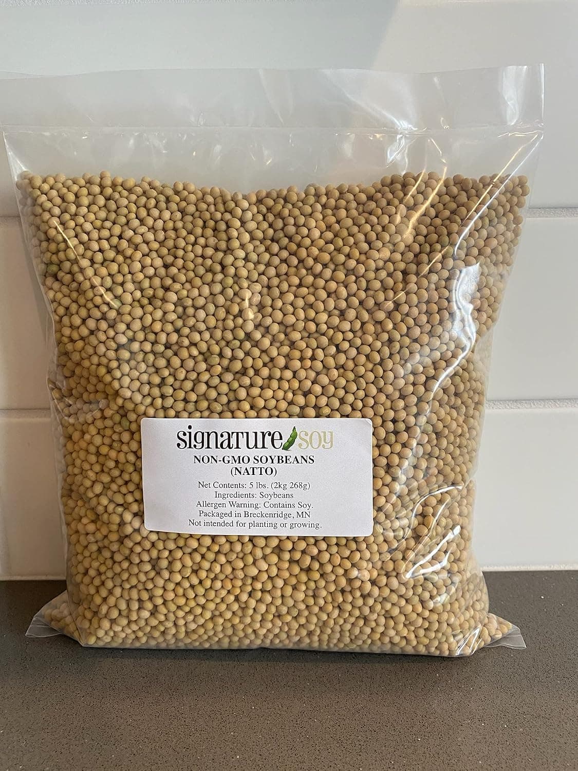 Signature Soy NON-GMO Soybeans for Natto 5 Lbs, Fresh Crop Small Size Soybean