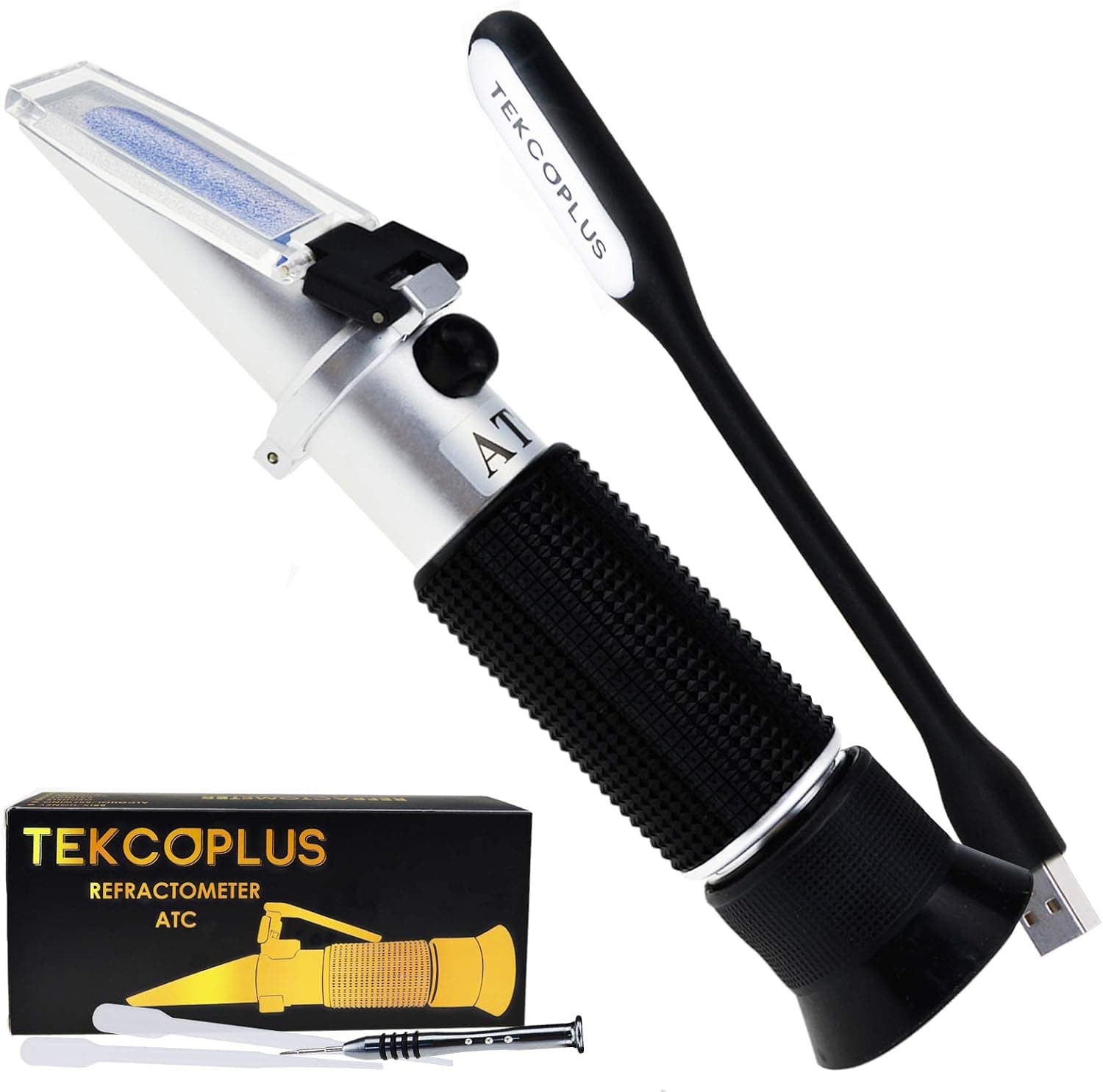 Professional Salinity Refractometer 0-28% for Food and Brine - High-Precision Salt Tester with ATC for Curing, Pickling and Fermenting, with Hard Case