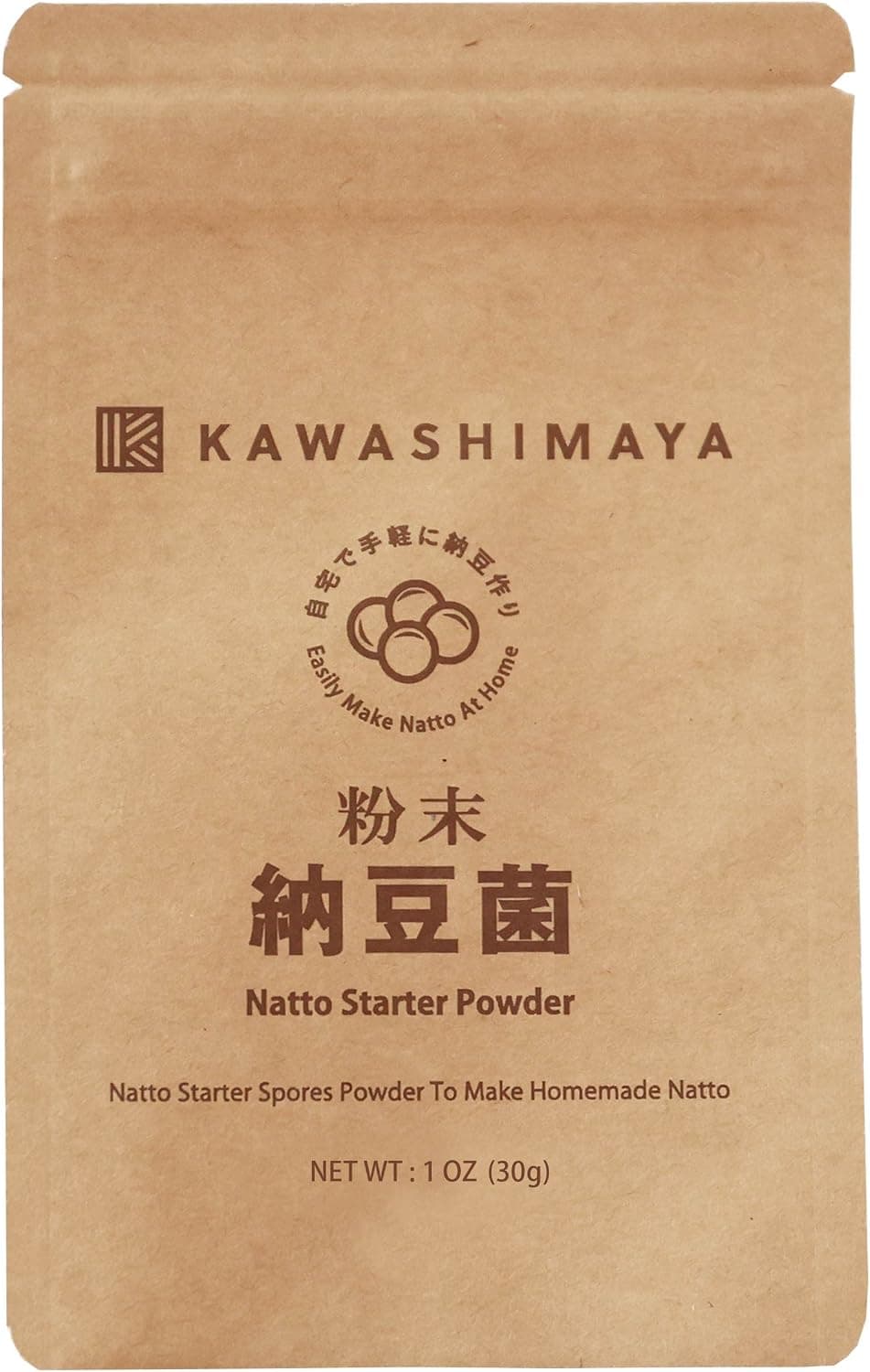 Kawashimaya Natto Starter Spores Powder, Made From Soybean Extract (30g)
