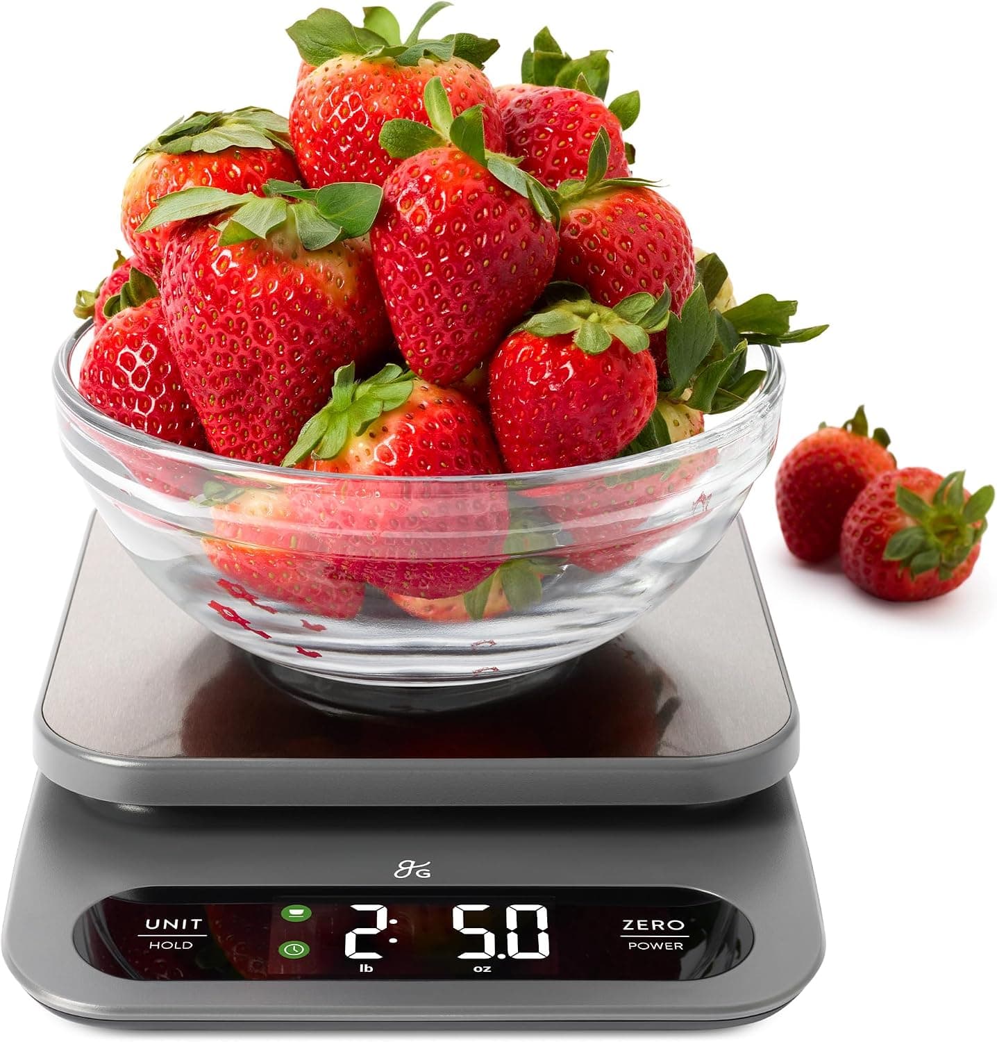 Greater Goods Digital Food Scale for Kitchen and Baking, 10kg/22lb High-Capacity Scale with 1g Precision, Stainless Steel Platform