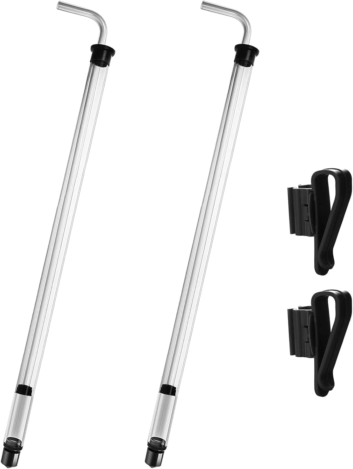 Dbgogo Mini Auto Siphon, 2 Pieces 17.7 Inch Built-in Pump Auto-Siphon with Bottling Wand Racking Cane and Stabilizer Clip