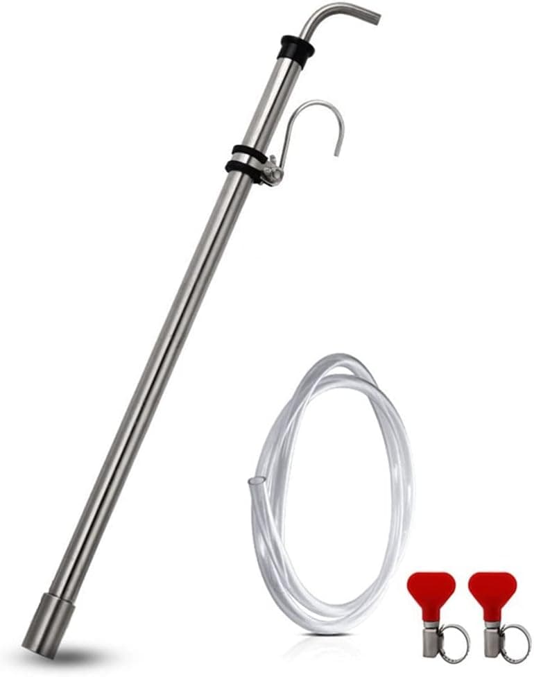 Brewing Auto Siphon, Stainless Steel Siphon Racking Cane with Carboy Clip for Faster Wort Transfer