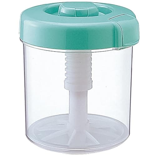 Instant Pickle Maker Vegetable Press Tsukemono Container Round Made in Japan BPA Free (Green 3.0L)