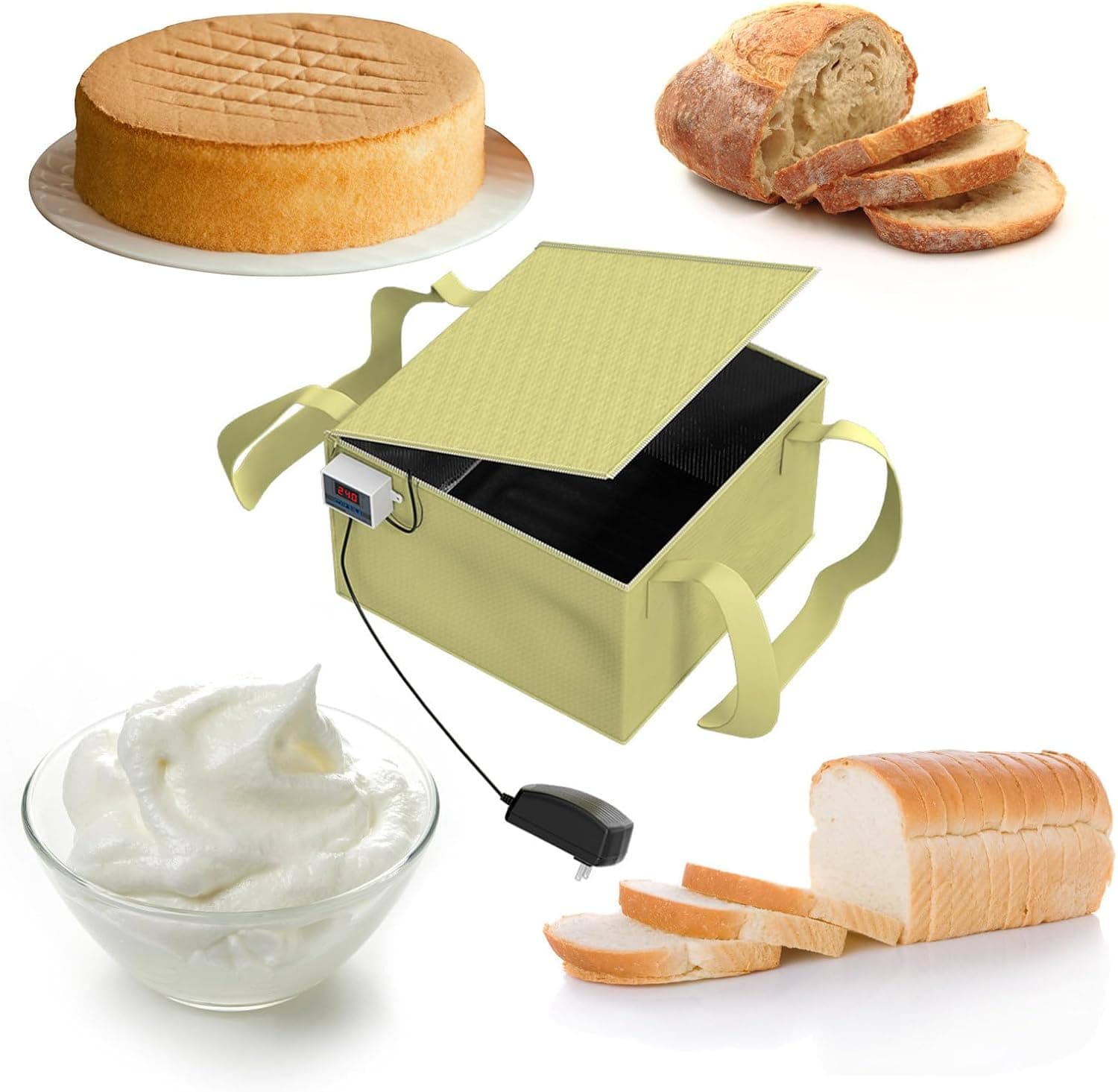 Versatile Dough Proofer with Heater for Bread, Yogurt, Natto and Fermentation