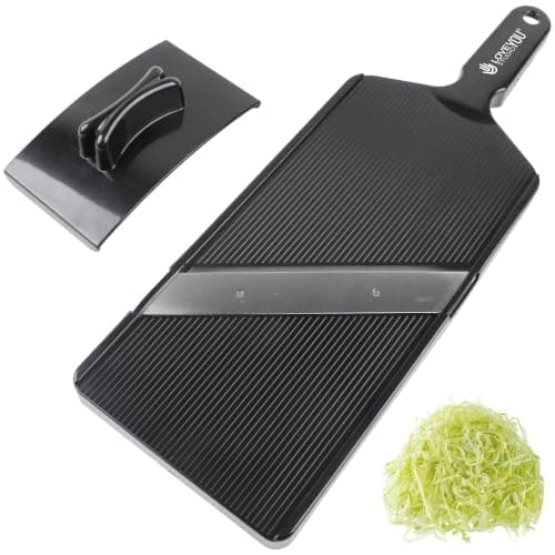 Cabbage Slicer Ultra-Thin 0.04 in Julienne Cutter for Sauerkraut & Coleslaw | 0.04 in Ultra-Thin Blade, Japanese Stainless Steel, Stable Non-Slip Base, Foldable, Easy to Clean