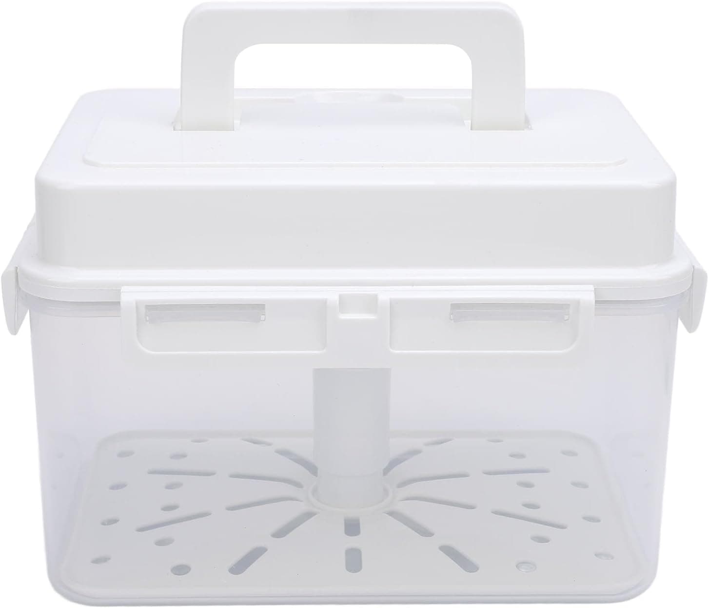 Plastic Kimchi Fermentation Container 5L with Strainer, Pickle Storage Box for Sauerkraut and Vegetables