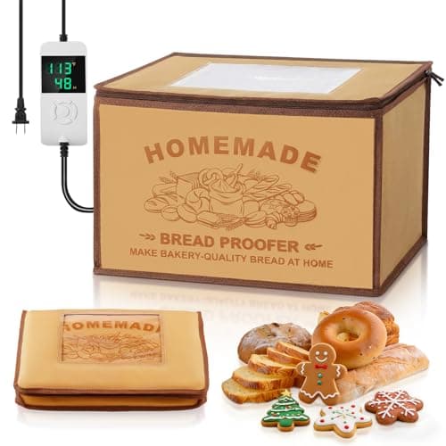 FOHERE Bread Proofing Box, 32-113°F Temp Control & 48H Timer, Folding Dough Proofing Box With NTC Sensor, Sourdough Proofing Box For Sourdough, Pizza, Kombucha, Yogurt, Bread Baking