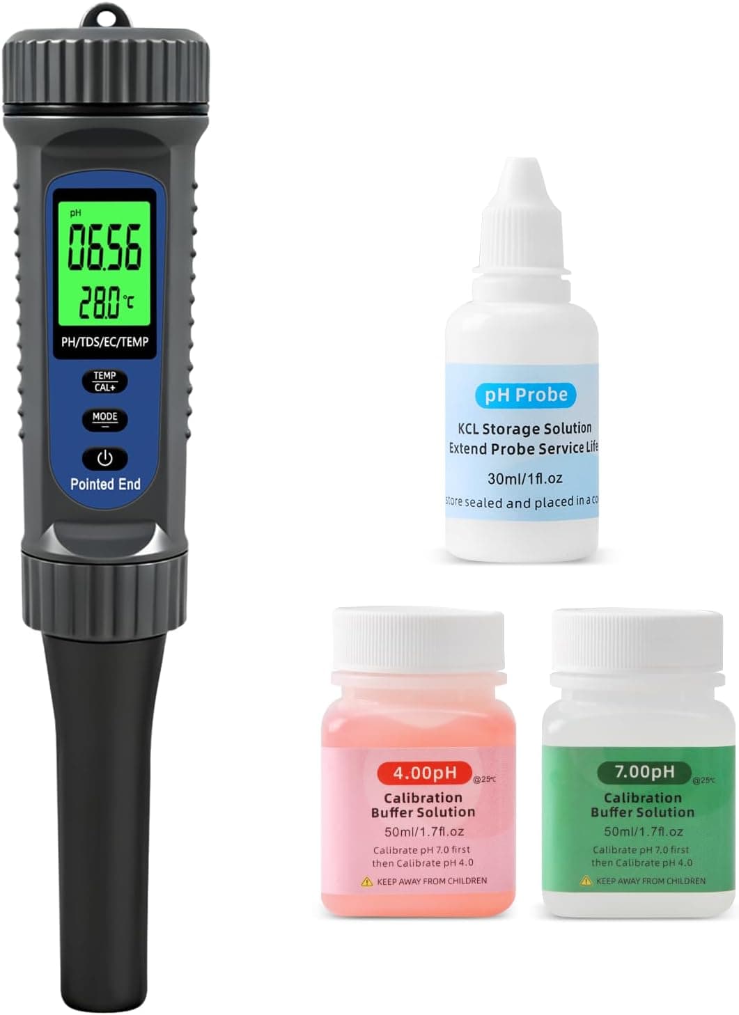 pH Meter for Food with Temperature - Digital Food pH Meter, High Accuracy 0.1 pH Electronic Tester for Hot Sauce, Fermentation, Cheese, Sourdough