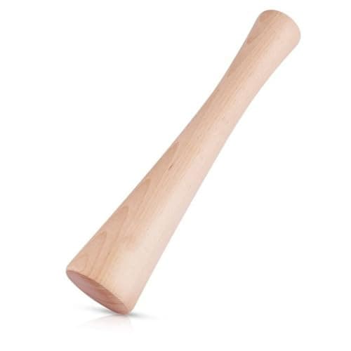 MGGi 12" Sauerkraut Pounder Natural Solid Wood Smasher for Vegetable Fermentation Crocks and Mason Jars - Cabbage Tamper Fermenting Food Tool Packer Stomper