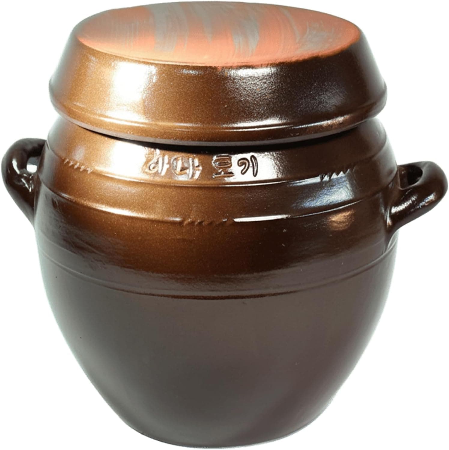 BALWOO Earthenware Onggi 8 Liter (2 gal) Korean Traditional Clay Jar Kimchi Fermentation Crock