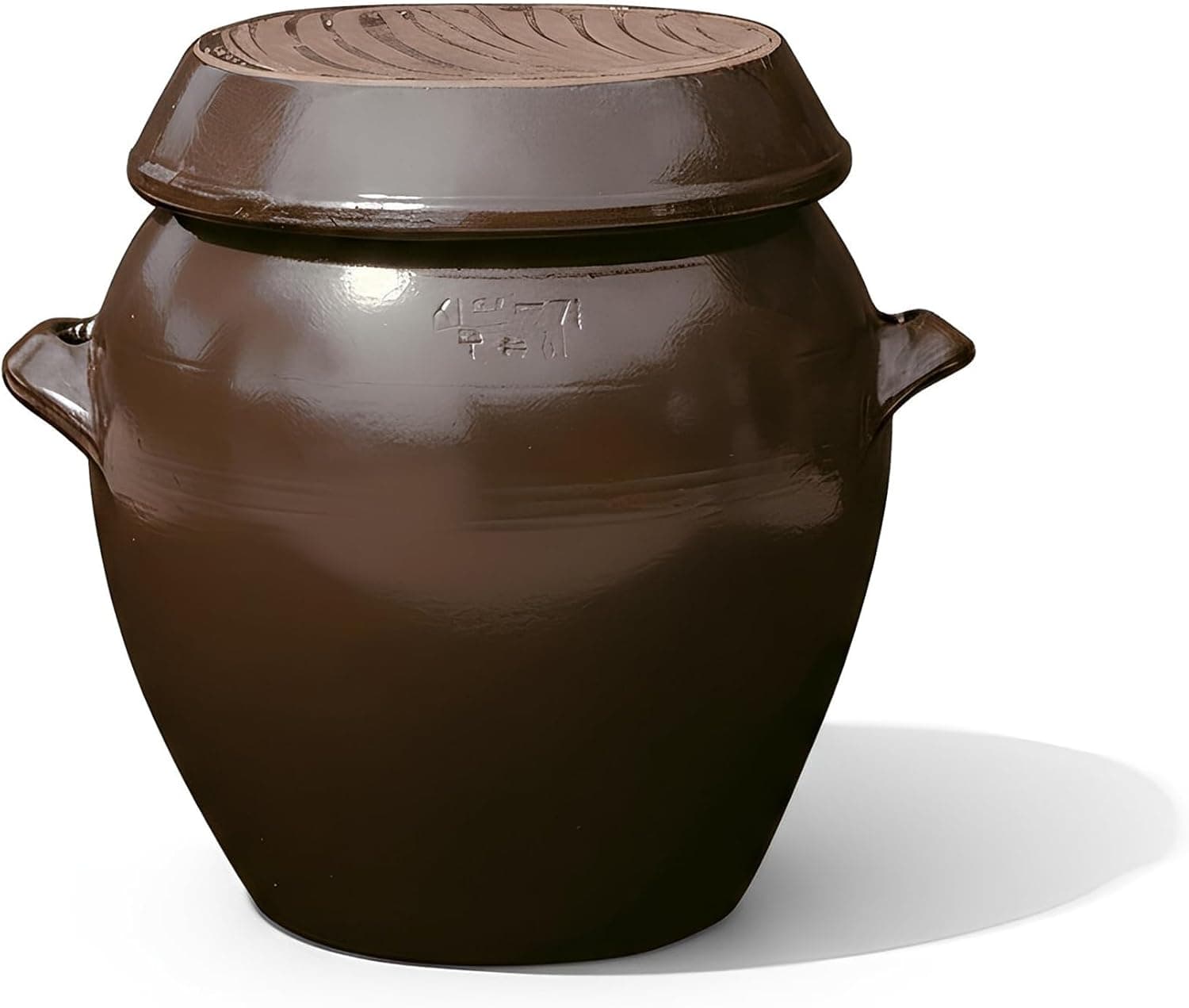 BALWOO 11 Liter (3 gal) Onggi Korean Traditional Clay Jar Ceramic Canister Kimchi Fermentation Crock