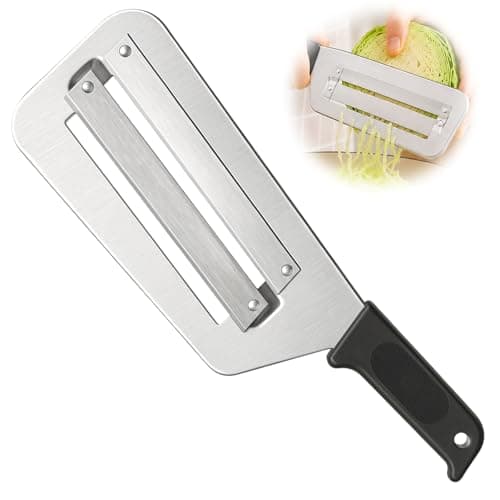 HJZHII Black Cabbage Shredder for Coleslaw, Stainless Steel abbage Slicer Shredder Sauerkraut Cabbage Slicer Knife Kitchen Lettuce Peeler for Fruit Vegetable Slicer Mandoline Slicers