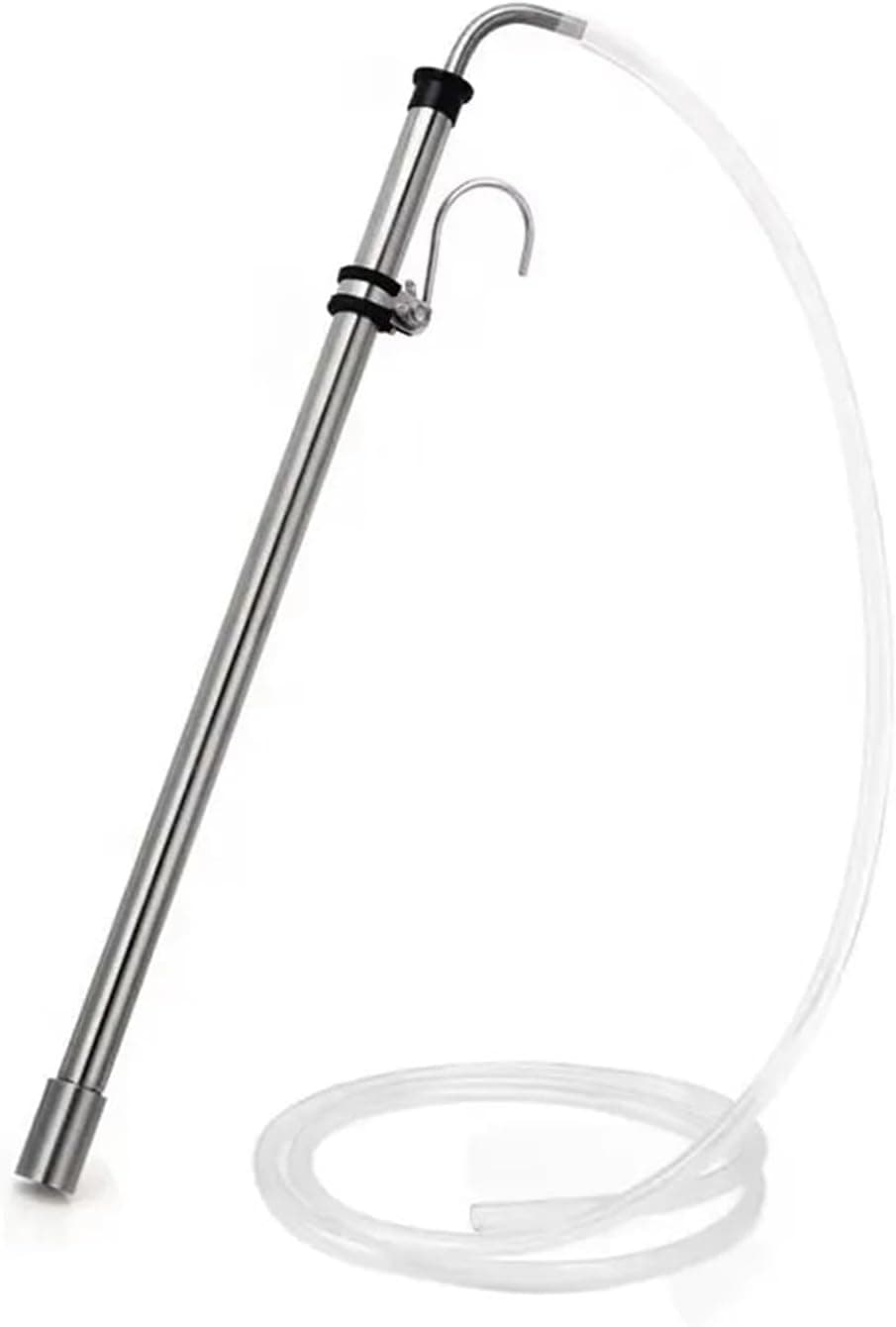 Home Brewing Auto Siphon Racking Cane, Stainless Steel Beer Syphon Tube with 1M Tubing for Wine Bucket Carboy