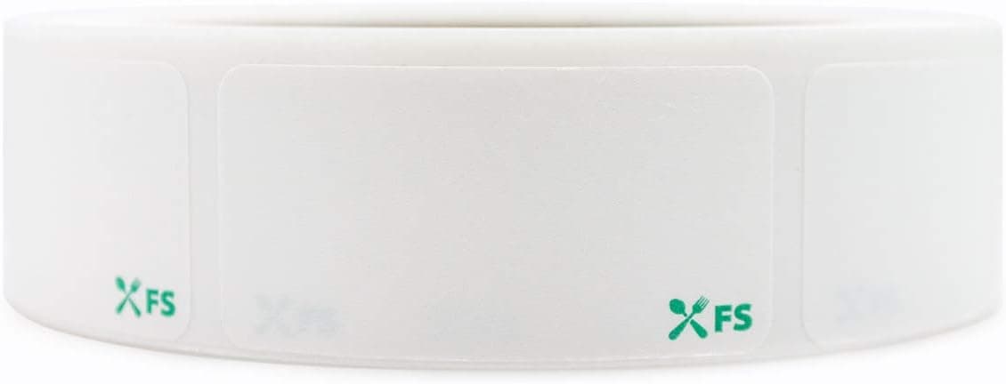 Food Labels Dissolvable by Food Safe - No Adhesive Residue, Dissolves in Water in 30 Seconds, 500 Labels per Roll