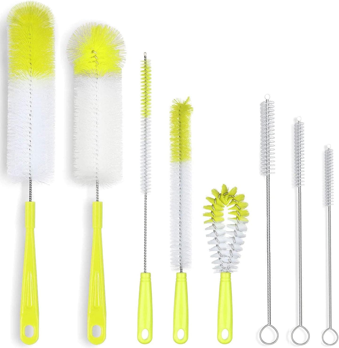 ALINK 8-Pack Bottle Cleaning Brush Set - Long Bottle Cleaner for Narrow Neck Bottles with Straw Brush and Kettle Cleaner