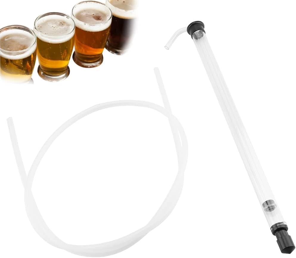 Pssopp Auto Siphon Racking Cane, Premium Bottling Auto Siphon with Transparent Tubing, Plastic 3/8 Inch, 38.5cm Length